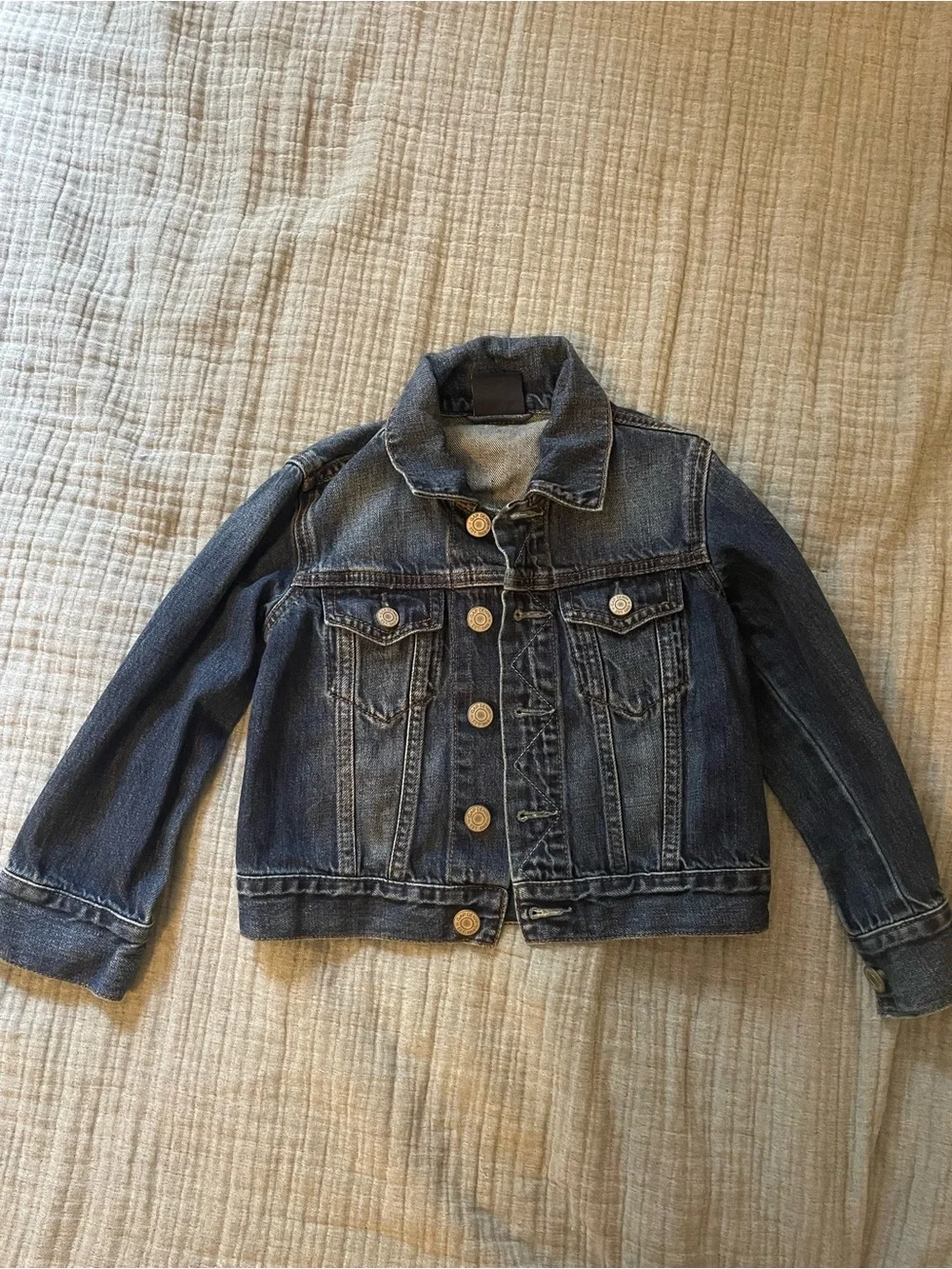 GAP Dark Blue Denim Kids Jacket with Mickey Appliqué